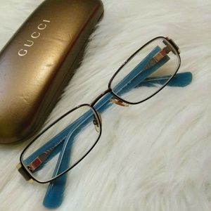 Blue and Brown Gucci Glasses